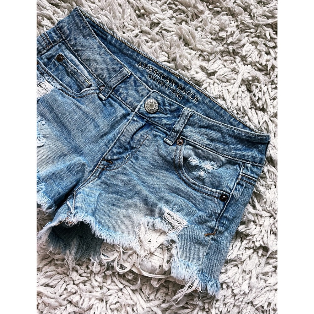 American Eagle Distressed Denim Shorts